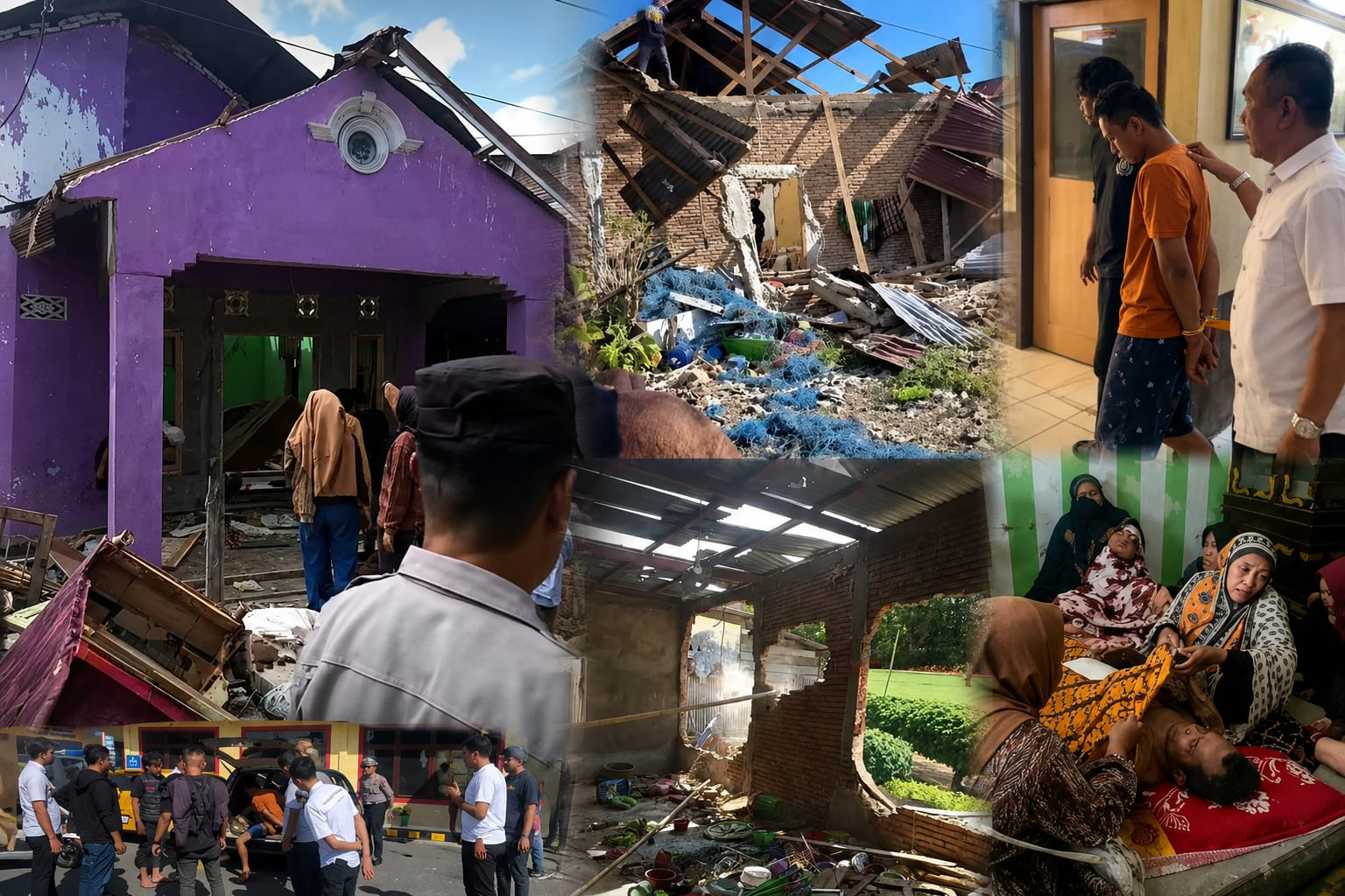 Rumah terduga pelaku dibongkar massa setelah pembunuhan dipicu persoalan utang Rp6 juta.
