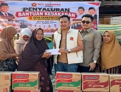Gerindra Bone Salurkan Bantuan untuk Warga Terdampak Kebakaran di Dua Boccoe