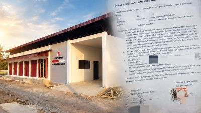 Foto: KDMP Mapilli Barat dan Dokumen Surat Pernyataan Pengakuan Pembayaran Utang yang belum terbayar. (Tim Enews)