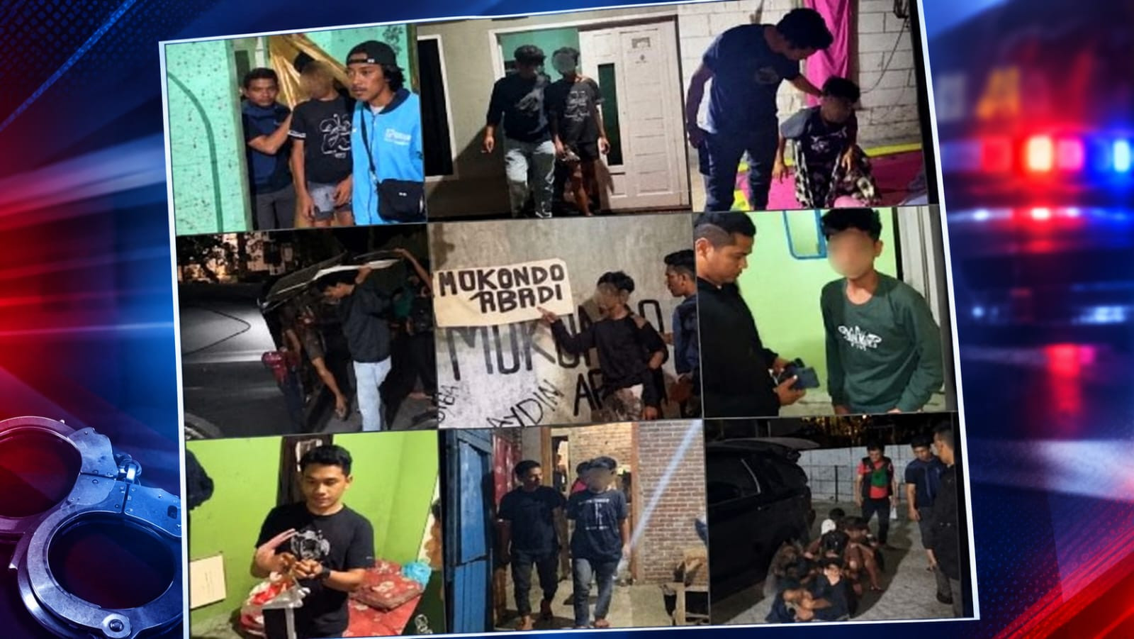 Ketgam: Lima remaja diamankan Tim URC Satreskrim Polres Bantaeng terkait dugaan kasus pengrusakan. (Ismail)