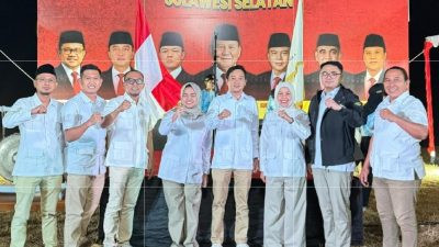 Ketgam: Sejumlah anggota DPRD Kabupaten Bone dari Fraksi Gerindra berfoto bersama Ketua DPC Gerindra Bone Ahmad Zainuddin (keempat dari kiri) dalam rangkaian kegiatan Diklat Laskar Gerindra Sulsel di Malino, Kabupaten Gowa. (ENews)