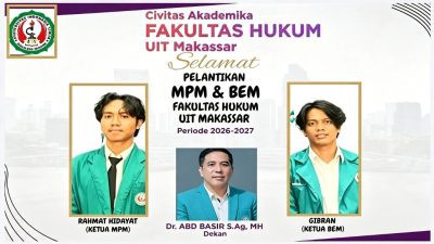 MPM-BEM FH UIT Dilantik, Rahmat dan Gibran Pimpin Periode 2026-2027