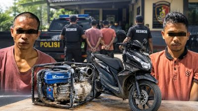 Dua Terduga Pencuri Mesin Air di Bantaeng Dibekuk Polisi