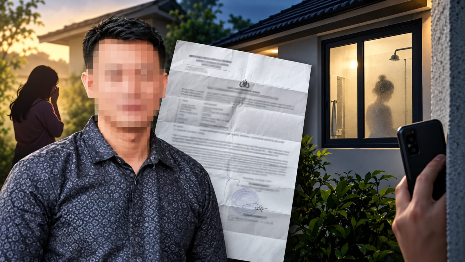 Ketgam: Ilustrasi dugaan perekaman perempuan saat mandi di Bantaeng. Laporan telah diterima Polres Bantaeng pada 8 Oktober 2026. Wajah terlapor disamarkan untuk menjaga privasi dan mengedepankan asas praduga tak bersalah.