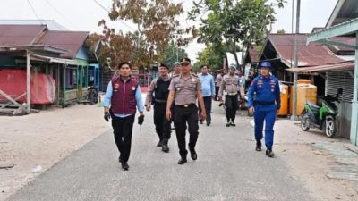 Ketgam: Personel gabungan menyisir kawasan Kampung Kasai, Kecamatan Pulau Derawan, Kabupaten Berau, dalam Operasi Sarang Narkoba.
